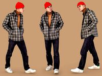 Guy in the Plaid Shirt Walking