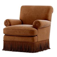Classic Armchair with Rope Fringe