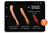 Procreate 3d Model - Right Arm Female