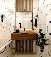 small organized bathroom