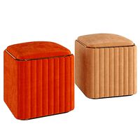 Acanva Velvet Ottoman