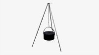 Cooking Tripod with Pot