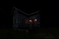 low-poly old house