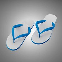 Thai Flip flops 3D model low polygon