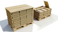 Pallet with wood slabs