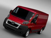 Peugeot Boxer Van L2H1 2006-2014 3D Model