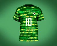 Soccer Printed Green Jersey Player-10