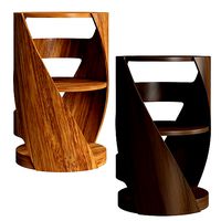 Wood lamp table