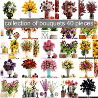 Collection of bouquets 40 pieces