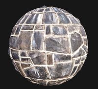 Decorative Stone Wall Seamless PBR png Textur