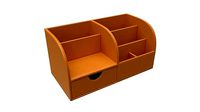 Multifunctional Leather Desk Organizer