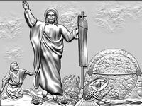 Resurrection of JESUS Christ - 3D panel for cnc