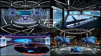 Virtual TV Studio Sets - Collection Vol 14 - 4 PCS DESIGN