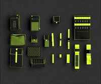 Techwear elements for 3D character model