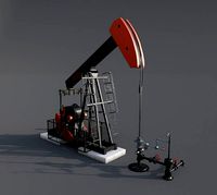 Oil pumpjack Animated Rigged PBR textures Cinematic Realistic