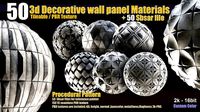 50 3d Decorative wall panel material