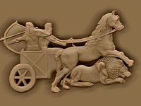 Ashurbanipal lion hunt Lion Hunt - Assyrian 3dmodel for CNC