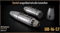 Game ready model of  UB-16-57 unguided missile rockets launcher
