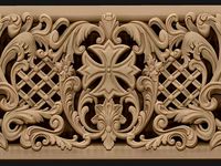 church panel wood carved 3d model for CncRouter - 3d Print