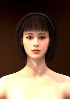 Short hair 038-FV2 for Yuna-FV2 3D model from Clo3D Software