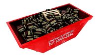 Industrial Container with concrete sacks