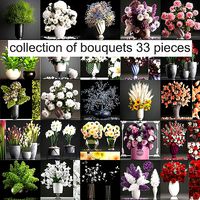 collection of bouquets 33 pieces