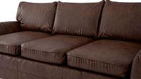 Ethan Allen Bennet Roll Arm Leather Sofa