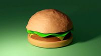 burger low poly