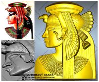cleopatra pharaoh 3dmodel download for cncrouter and 3dprint