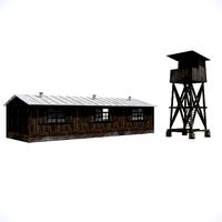 Military Watchtower Pack Low-poly 3D model