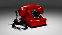 3d model of an old stationary retro phone