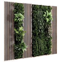 Vertical graden wooden frame wooden wall decor