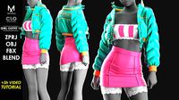 Girls Outfit 15 - Marvelous - CLO Project file - Video Tutorial