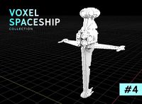 3D VOXEL SPACESHIP Collection 4