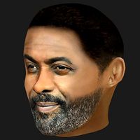 Idris Elba Head - Low poly head for game