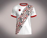 Soccer Red And White Jersey Player-11