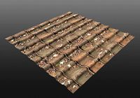 Dirty  roof tiles pbr 4k Texture