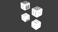 dice 3d model in real size
