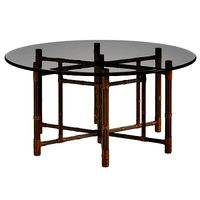 HEXAGONAL DINING TABLE IN BLACK BAMBOO by Bakerfurniture