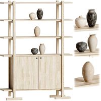 Haldeman Pine Wood Open Shelf  1
