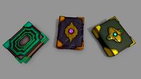 Stylized fantasy books PBR low-poly