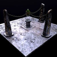 Chained Runic Stone and Altar
