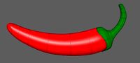 low polygon chilli 3d model
