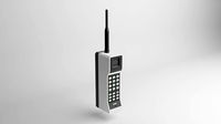 Retro Brick Low-poly  Cell Phone  Low-poly