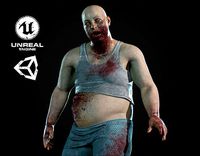 Big Zombie Low-poly 3D model