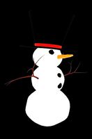 Christmas Snowman Lowpoly 3D model
