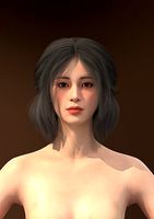 Short hair 008-FV2 for Yuna-FV2 3D model from 3DClo Software