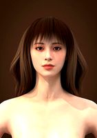 Long hair 015-FV2 for Yuna-FV2 3D model from 3DClo Software
