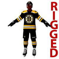 Hockey Player Boston Bruins Rigged