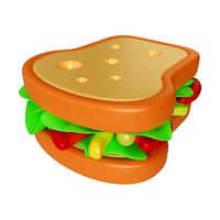 Cartoon White  Bread Sandwich